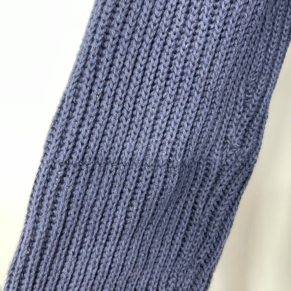 CROFT & BARROW NAVY BLUE FULL ZIP RIBBED JACKET PETITE MEDIUM - Picture 4 of 5